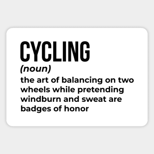 Cycling Funny Definition - Black Text Magnet